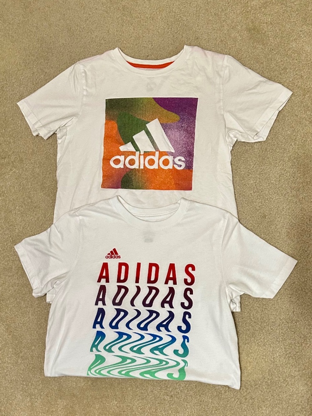 Adidas Athletic Shirts T shirt Boys L lot 2